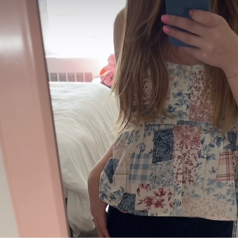 Floral Patchwork Sleeveless Top